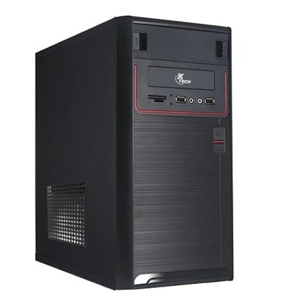 Xtech - Desktop - Micro ATX XTQ-100 - All black - pc case 600W ps logo
